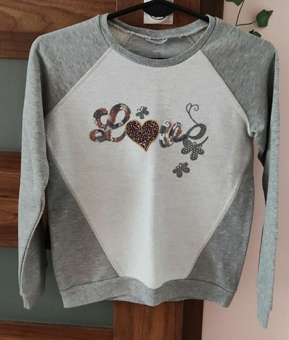 Bluza dresowa Cropp top, Miki, jednorożec, sweter h&mroz 146/152