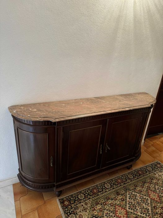 Móvel de Corredor/Sapateira com Tampo em Mármore