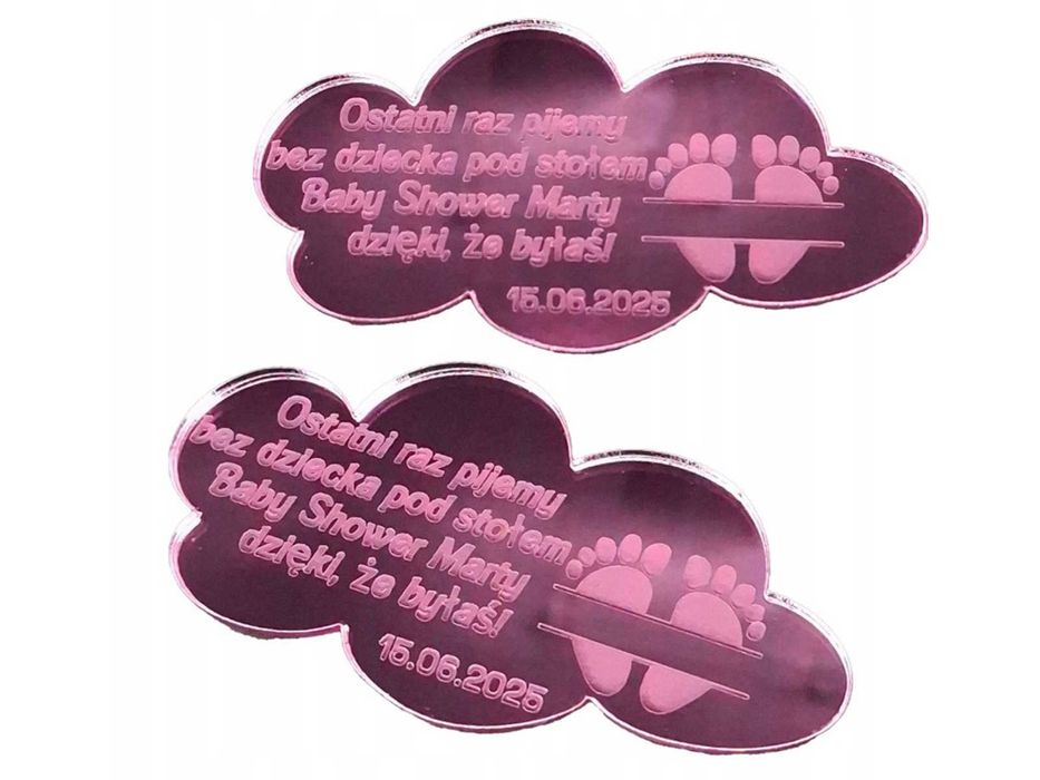 Magnesy Personalizowane Na Baby Shower Z Podziękowaniem Dla Gości