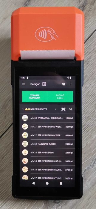 Terminal PDA z systemem Android 14, terminal POS, 5,0-calowy ekran dotykowy.