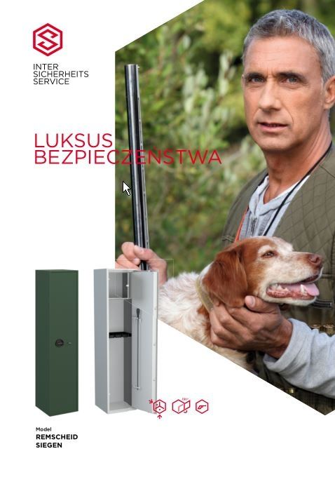 Duży słupek na broń długą Siegen 50069/8 certyfikat S1 VAT GWARANC