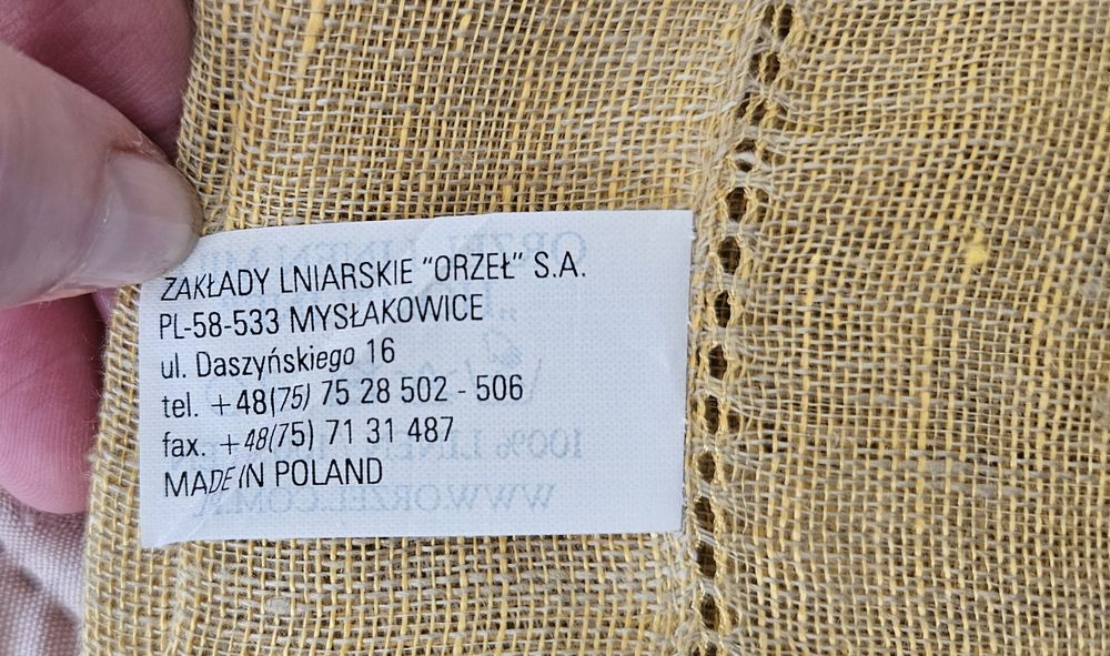 Obrus lniany 100% len, 150x150cm