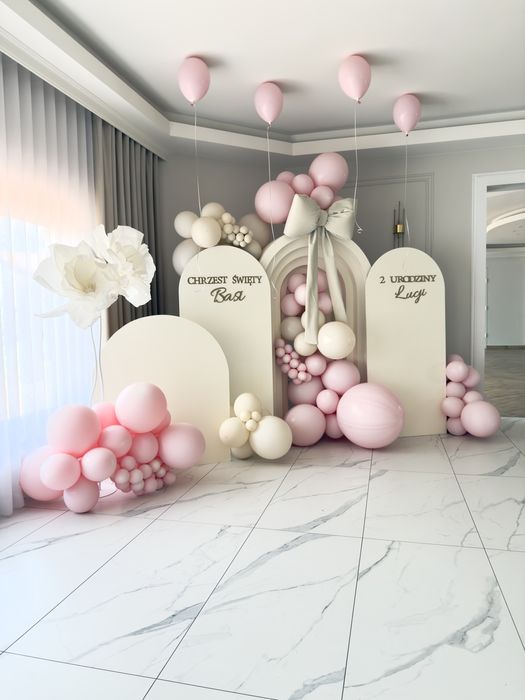 Dekoracje balonowe, ścianki balonowe, tło do zdjęć