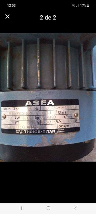 Motor eléctrico trifásico para aplicações