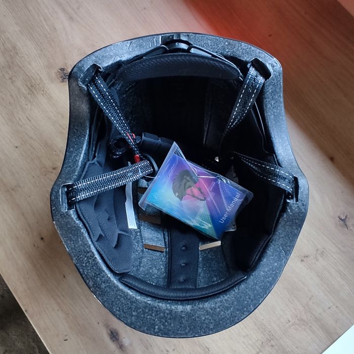 Kask LED NOWY  L  na rower hulajnogę z oświetleniem USB