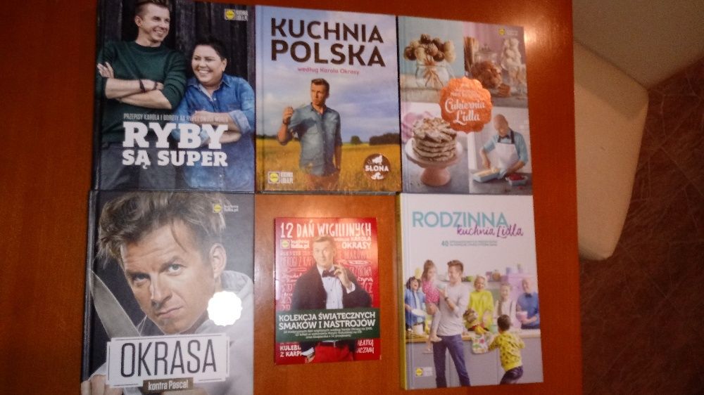 Książki kucharskie 5 sztuk - Kuchnia LIDL + CD kolędy gratis.NOWE