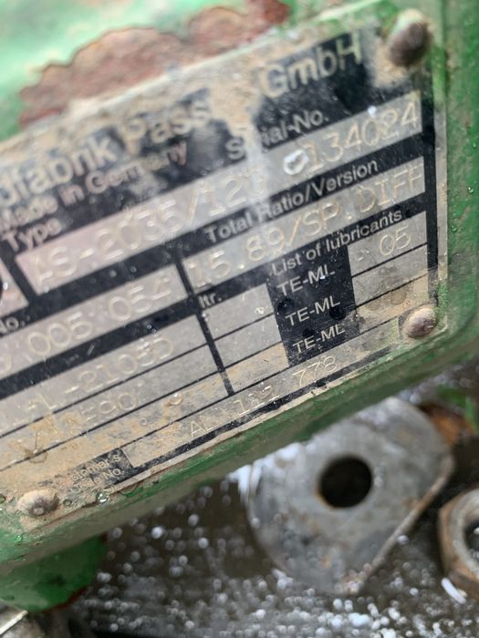 Przedni most zf john deere 6310