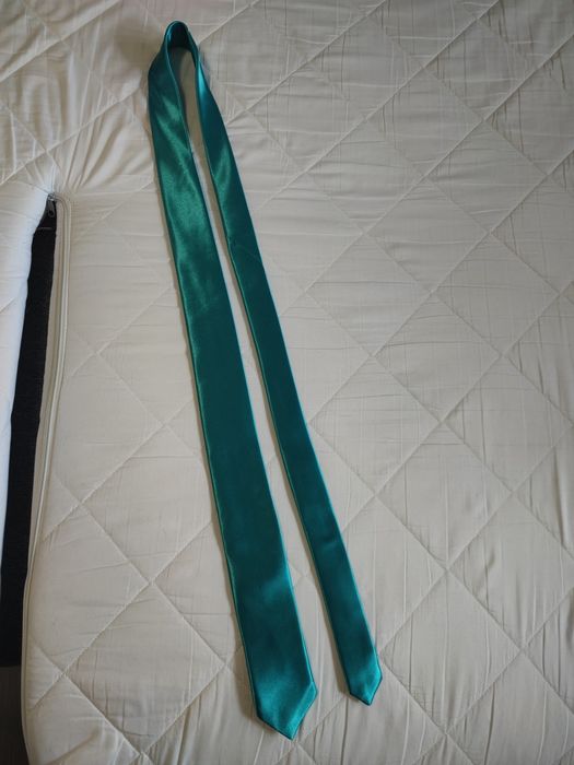 Krawat męski turkusowy