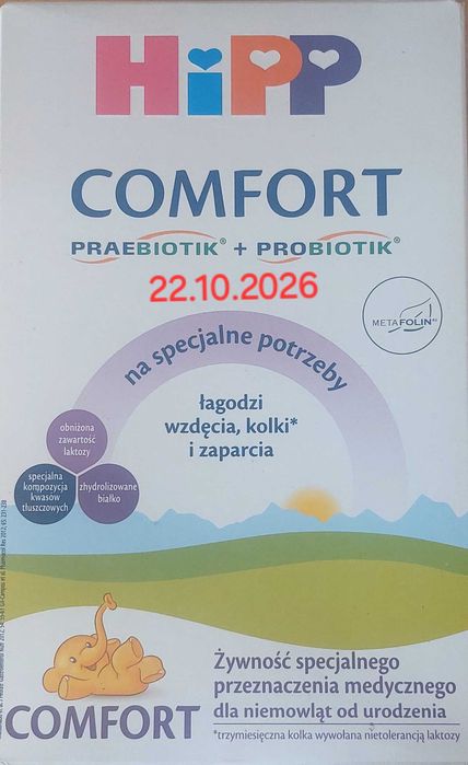 Hipp comfort 13 mlek x 300 g  mleko modyfikowane 22.10.26