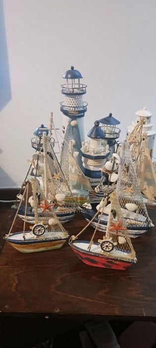 Artesanato barcos faróis