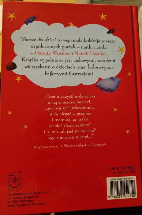 Książka wiersze dla dzieci