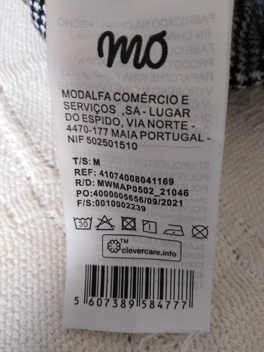 Calças Padrão Quadriculado MO Woman M