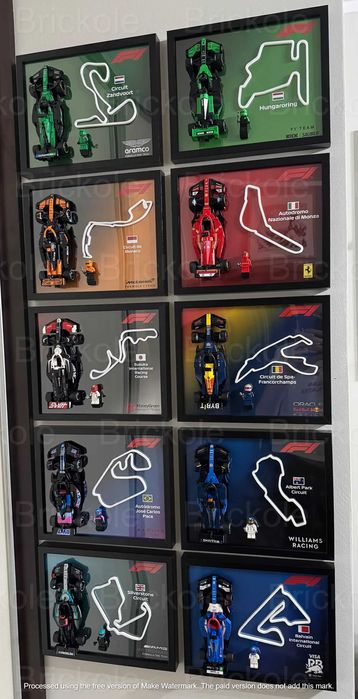 Lego Speed Champions F1 - Coleção de 10 Carros de Corrida Fórmula 1