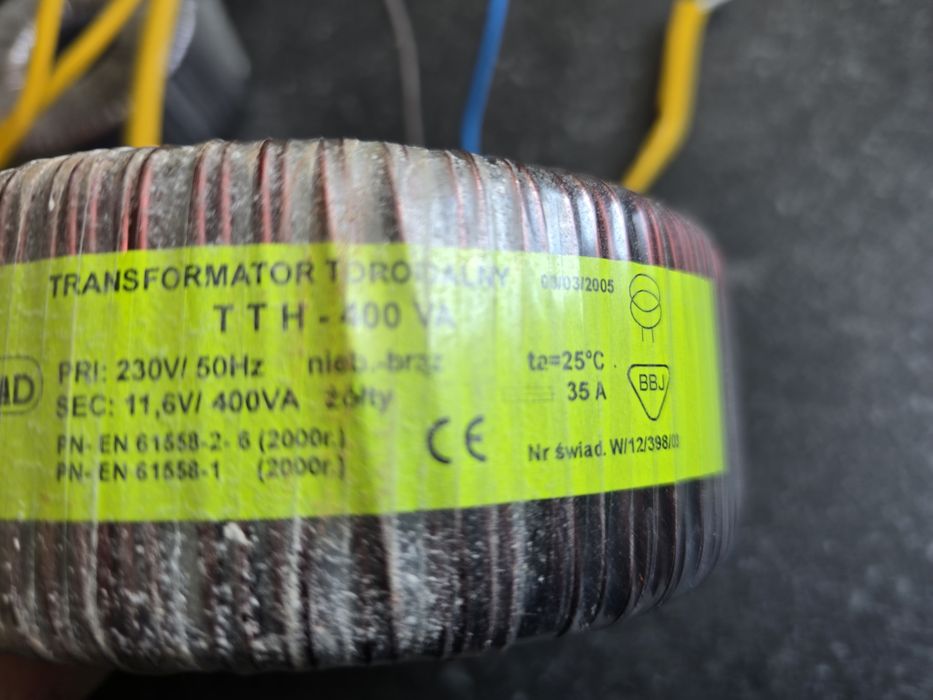 Toroidalny transformator 400VA, 100VA i 160VA - 2szt.
