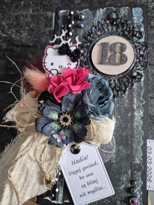 Kartka urodzinowa 18 Hello Kitty