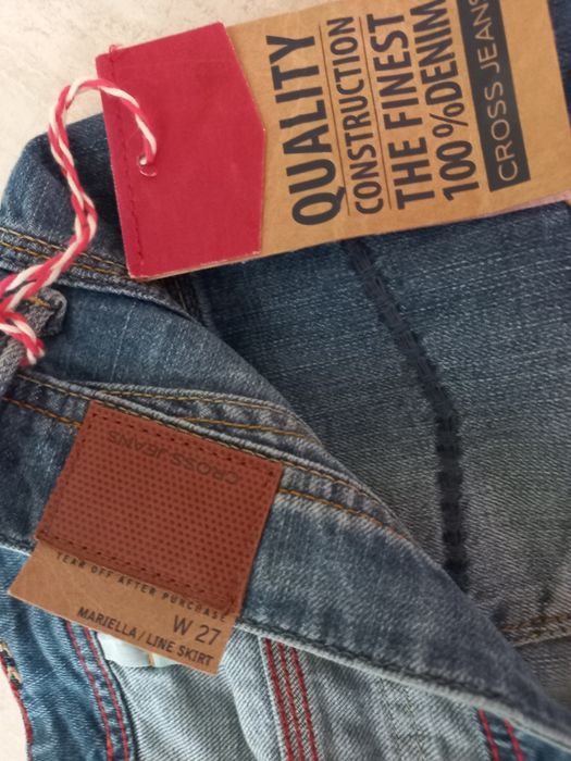 firmowa spódnica jeans-W-27-CROSS JEANS-XS/S-Nowa
