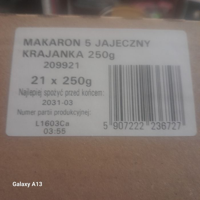 Makaron Czaniecki krajanka 250 g 21 sztuk