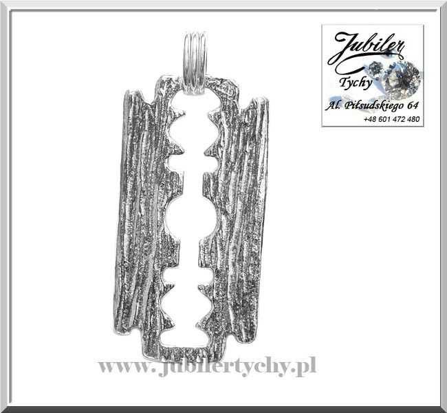 Srebrna zawieszka żyletka srebro Ag 925 żyleta ze srebra