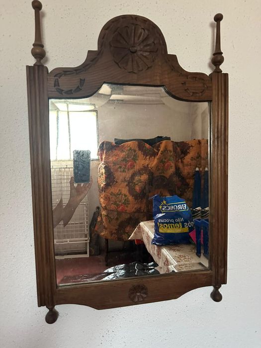 Espelho antigo madeira