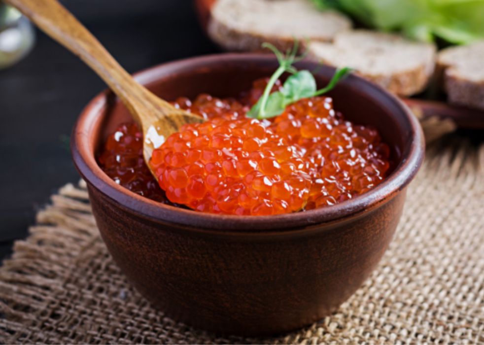 Икра красная Лосось 210г имитированная.Искусственная икра Лосося 210г