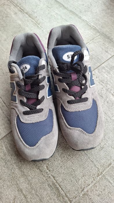 Nowe New Balance 574 NB buty skóra skórzane 40 25cm chłopięce damskie
