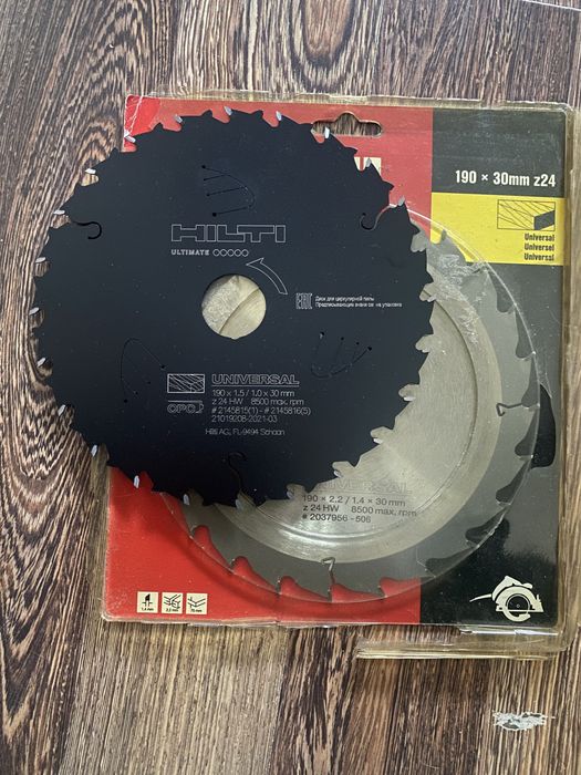 Hilti диски по дереву и метталу