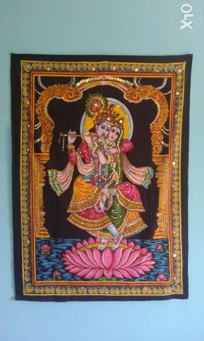 Tela com deuses hindus grande 1,1x0,8m (várias imagens)