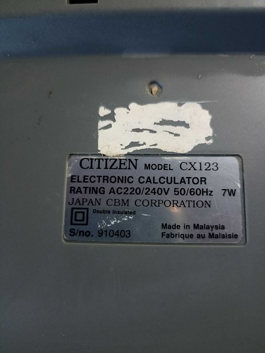 Калькулятор Citizen - 123