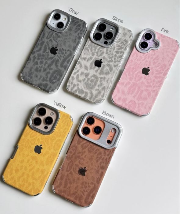 Чохол леопардовий iphone 17 pro max чехол айфон про макс велюр силікон