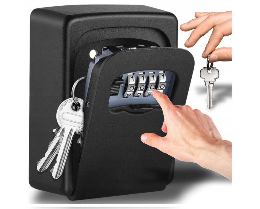 Metalowy Sejf Ścienny na Klucze Skrzynka Szafka Schowek Booking BnB