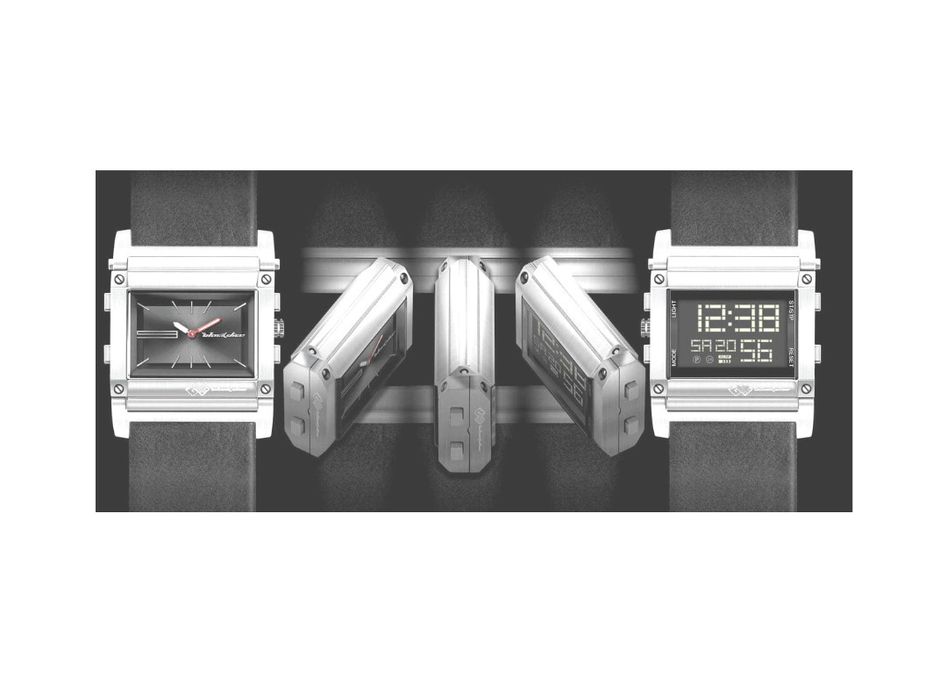 Relógio dual time reversível