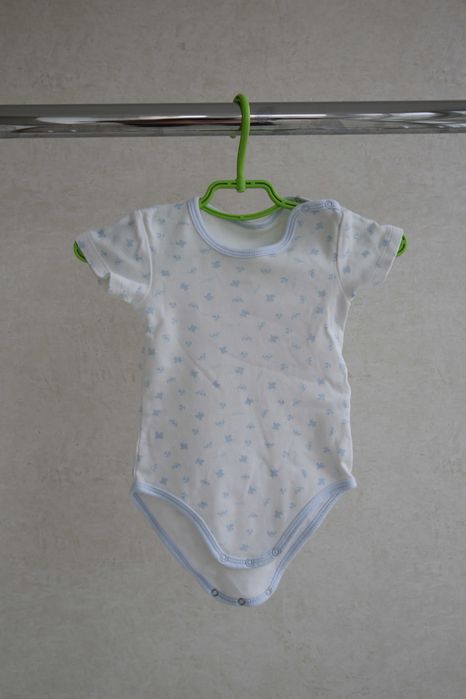 Боді Chicco (білий з блакитним) - розмір - 74 см (12 місяців)