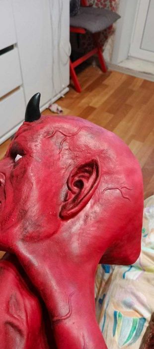Латексная маска латекс резиновая крампус демон дьявол черт