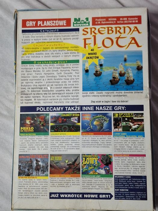 Gra planszowa Srebrna Flota . Unikat