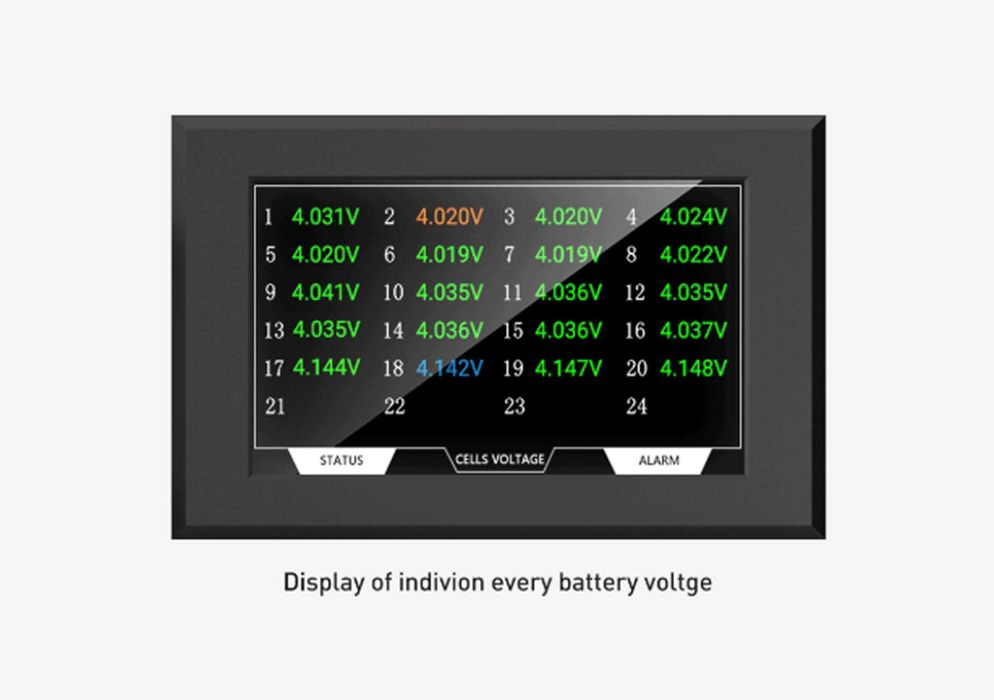 Smart BMS JIKONG Дисплей 4.3" для з сенсорним управлінням Lifepo4