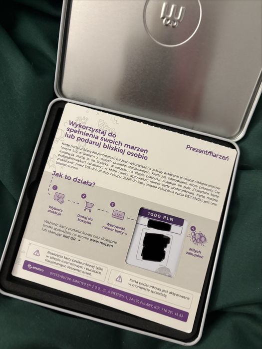 Karta podarunkowa prezent marzeń