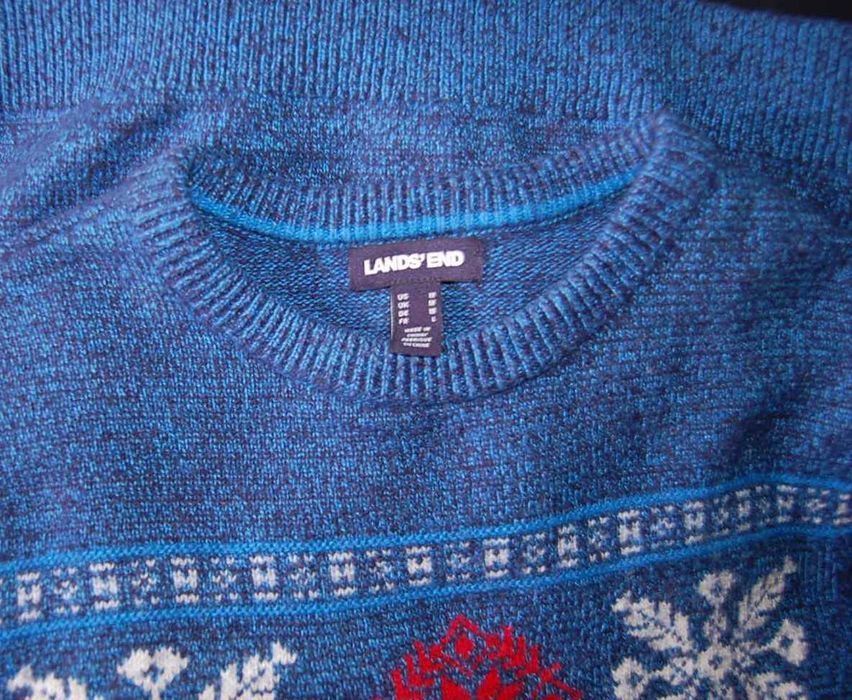 LANDS'END ROZ.M  piękny sweter męski jak nowy