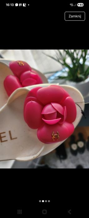 Balerinki 37 chanel Białe róż wiosna lato