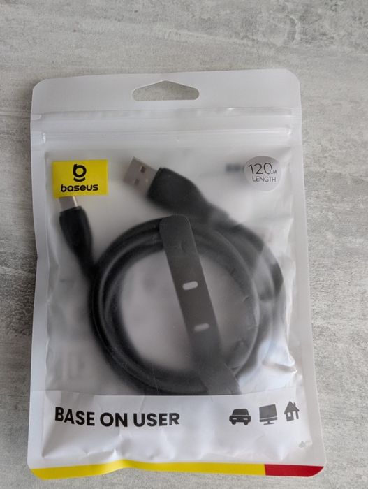 Кабель Baseus USB A на USB C 1,2 м. Для Huawei, OnePlus, Samsung