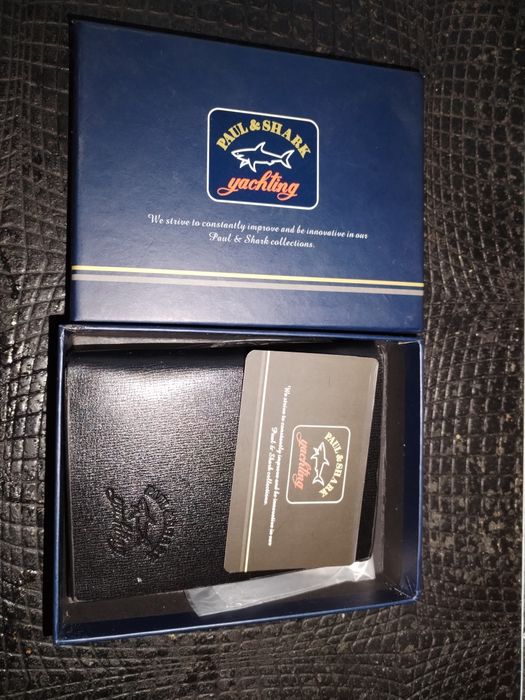 Carteira nova pele Paul & Shark preta