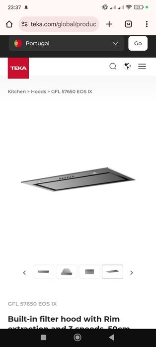 Exaustor de teto Teka novo com garantia vendo a melhor proposta