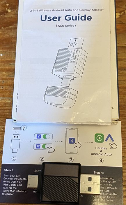 Бездротовий адаптер 2в1 для Car Play та Android Auto, 390 грн.