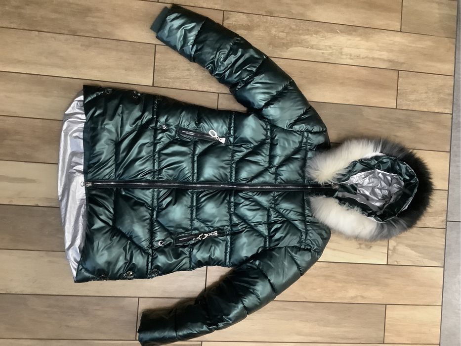 Nowa kurtka ciemnozielona z kapturem Lyx rozmiar XL