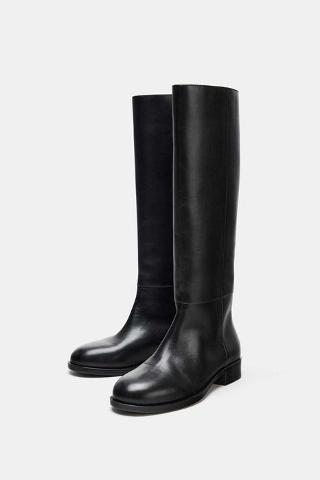 Шкіряні чоботи від Zara бестселер