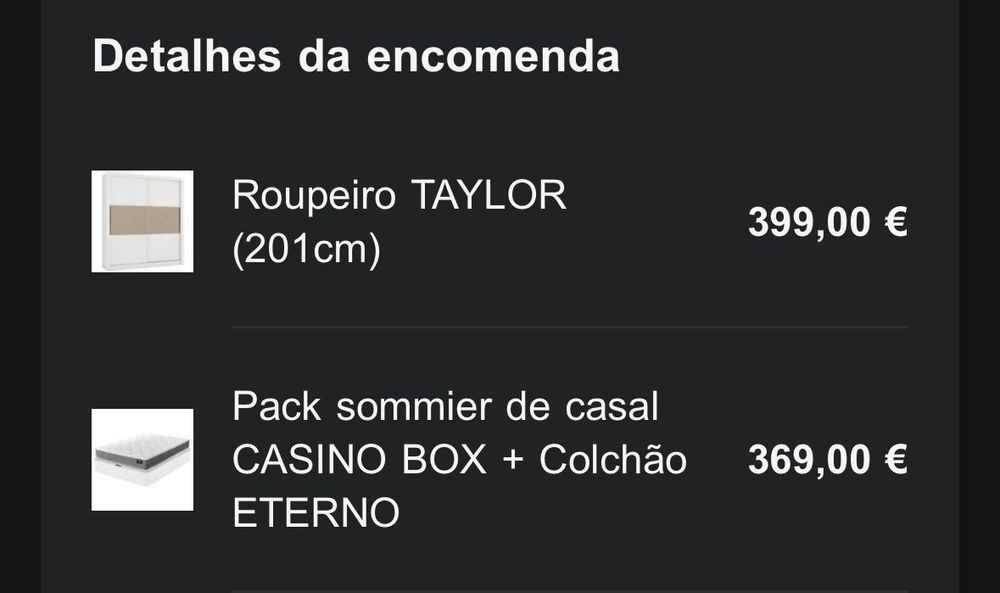 Pack sommier de casal CASINO BOX + Colchão ETERNO