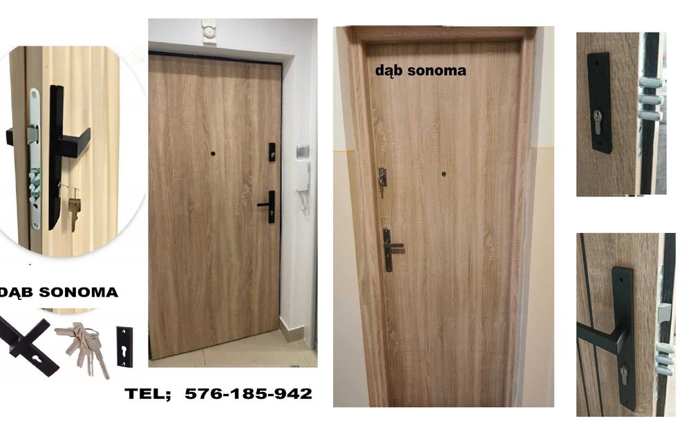 Tanie drzwi zewnętrzne z montażem ,wejściowe akustyczne antywłamaniowe