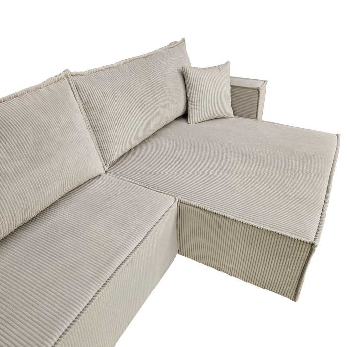 Narożnik Rogówka sztruksowa NOCA 270x143 Funkcja spania i pojemnik