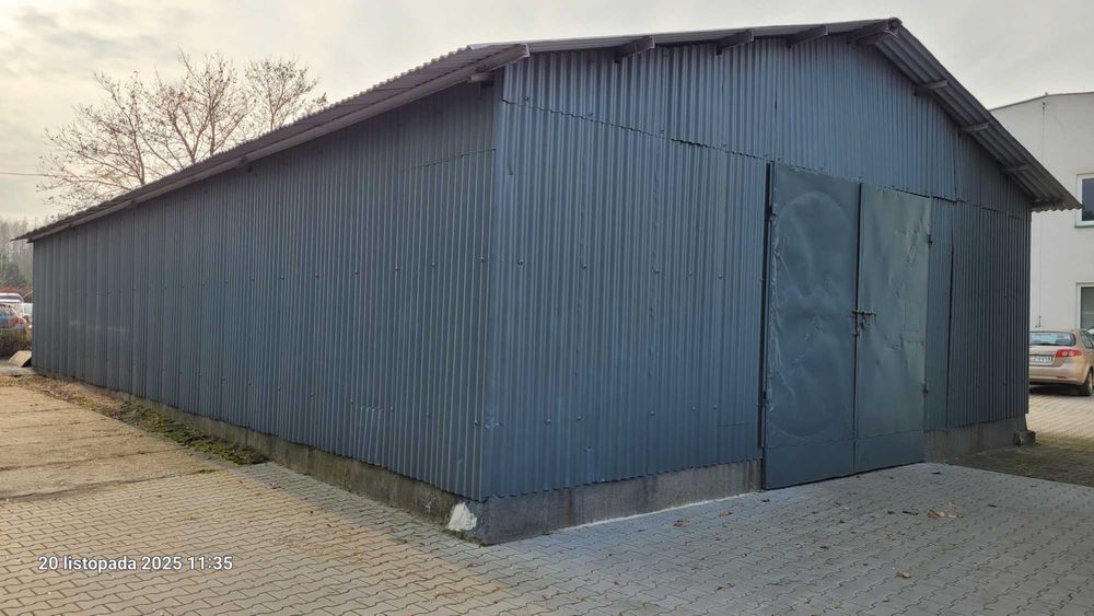 Wiata  magazynowa  ocynkowana   9m/18 m malowana