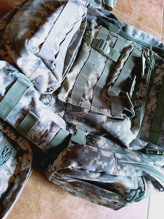 Duży plecak militarny + 4 kieszenie taktyczne - pixel camo