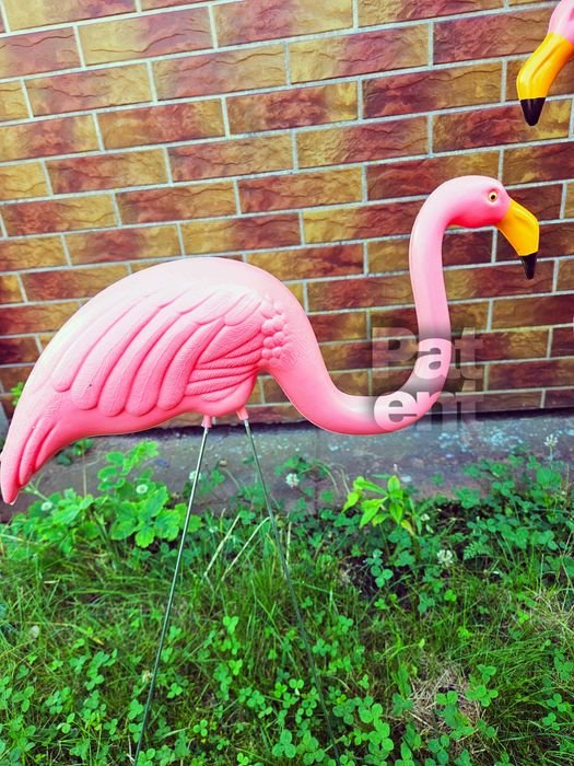 Flamingi 2 sztuki dekoracje figurki ozdoba różowe na działkę ogród